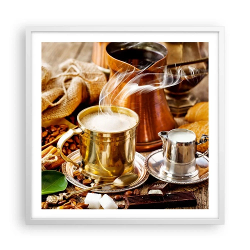 Pôster em moldura branca - Bons dias! - 60x60 cm