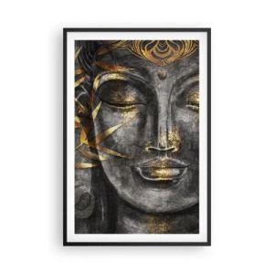 Pôster com moldura preta - Sinta a paz - 61x91 cm