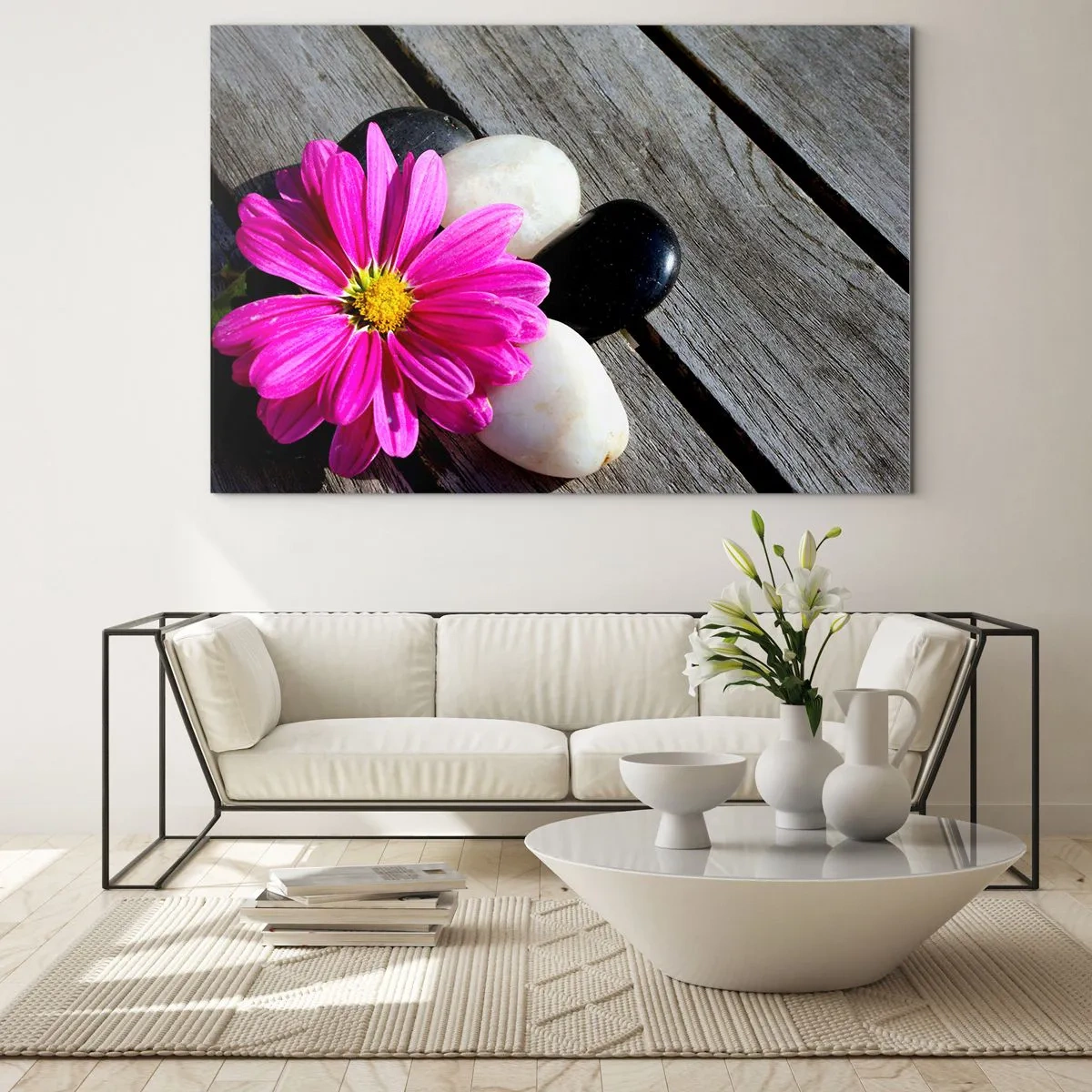Quadro em vidro - Descanso no cais - 100x70 cm