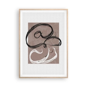 Pôster com moldura de carvalho claro - Composição – a busca pela plenitude - 70x100 cm