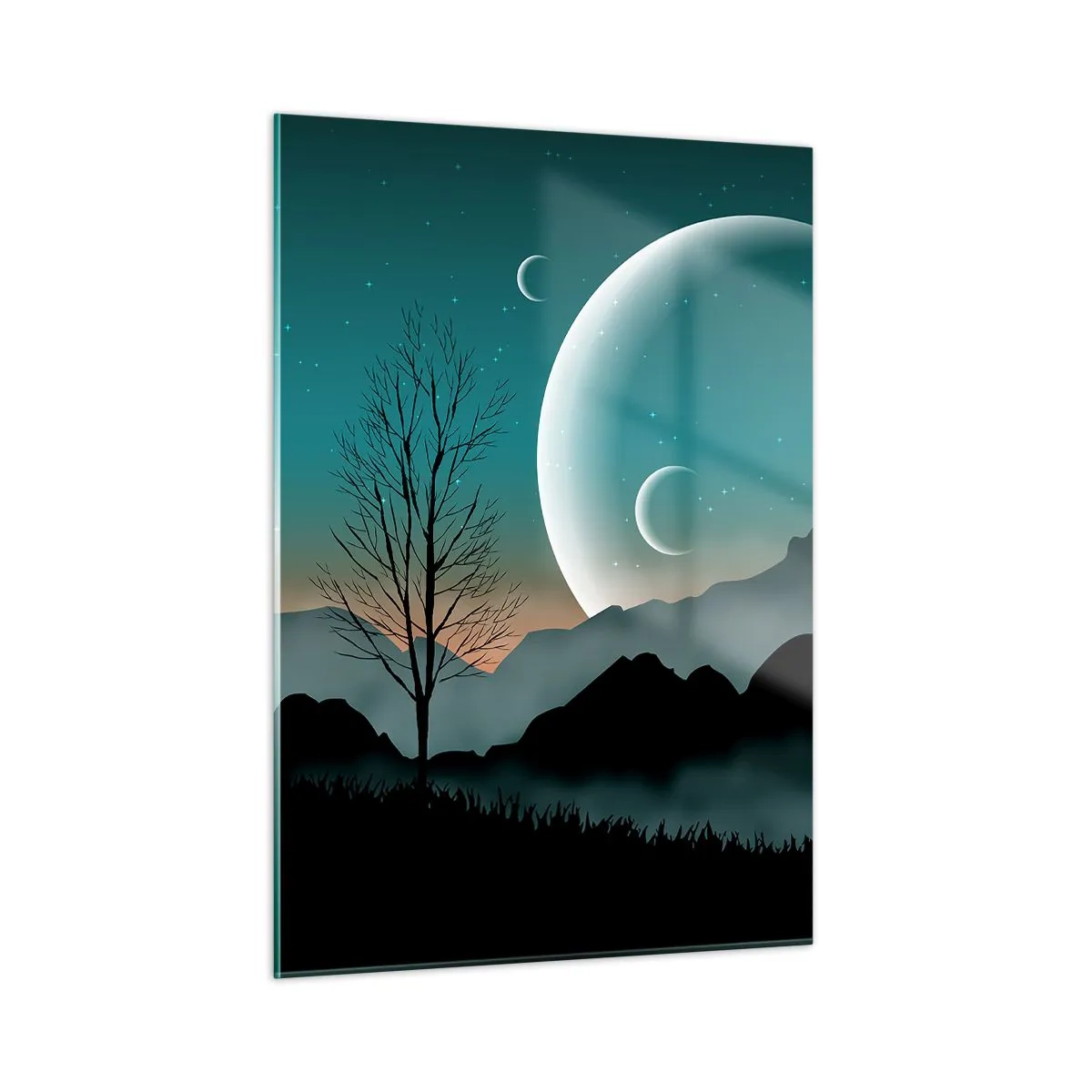 Quadro em vidro - Carnaval de uma noite estrelada - 50x70 cm