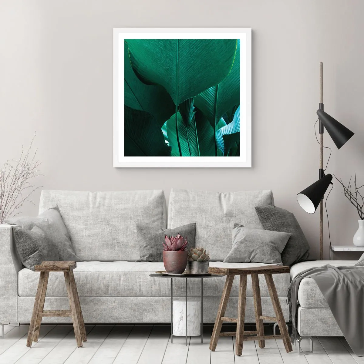 Pôster em moldura branca - De frente para a luz - 40x40 cm