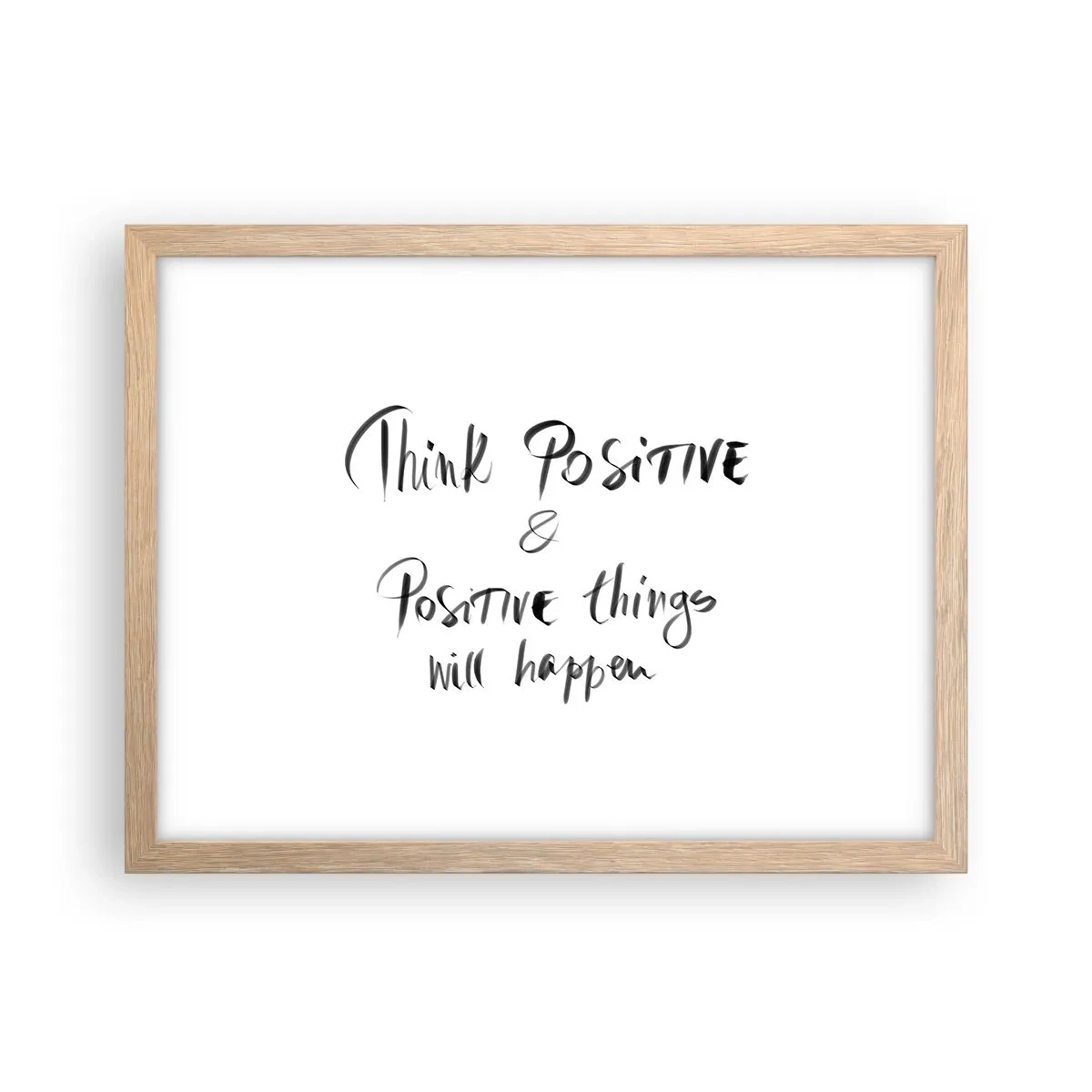 Pôster com moldura de carvalho claro - Como viver? - 40x30 cm