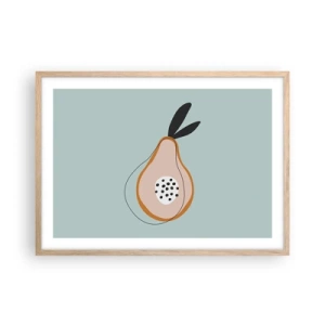 Pôster com moldura de carvalho claro - Penetrar na natureza das coisas - 70x50 cm