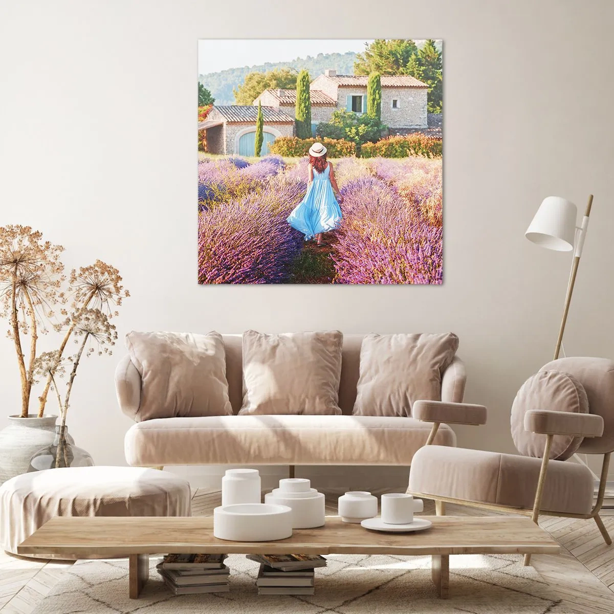 Quadro em tela - Menina Lavanda - 30x30 cm