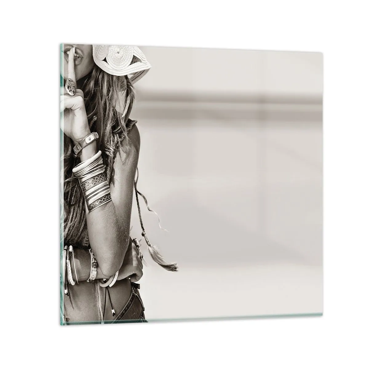 Quadro em vidro - Como uma menina - 40x40 cm