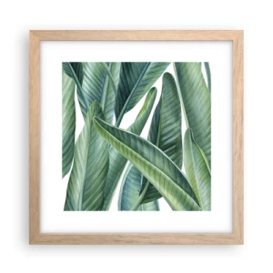 Pôster com moldura de carvalho claro - O próprio verde - 30x30 cm