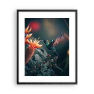 Pôster com moldura preta - Uma vida verdadeiramente colorida - 40x50 cm