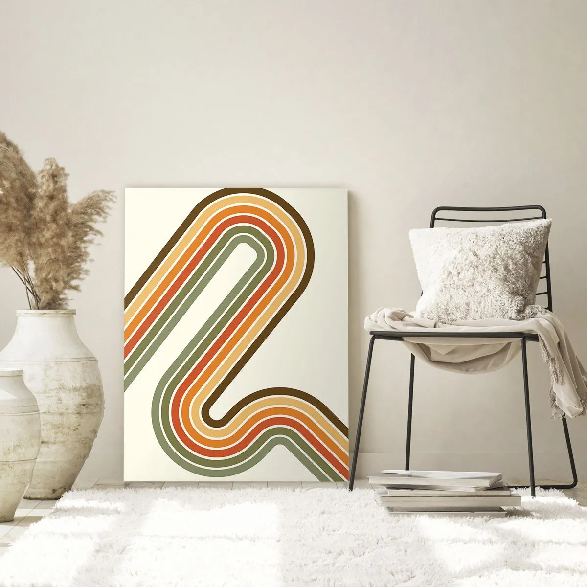 Quadro em vidro - Ziguezague para o destino - 50x70 cm