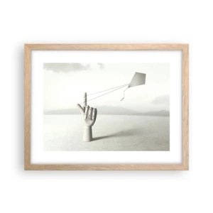 Pôster com moldura de carvalho claro - Prova de força - 40x30 cm