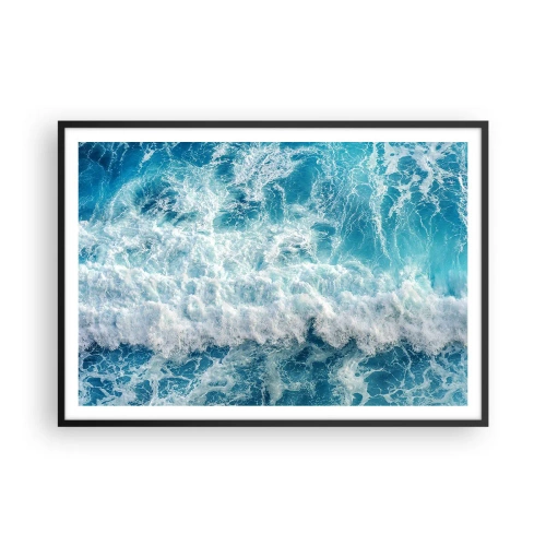 Pôster com moldura preta - Alegremente e aos saltos - 100x70 cm