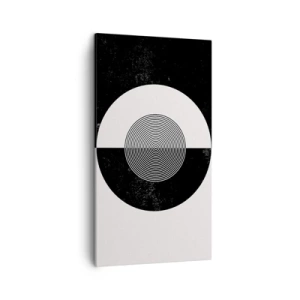 Quadro em tela - Harmonia a preto e branco - 45x80 cm