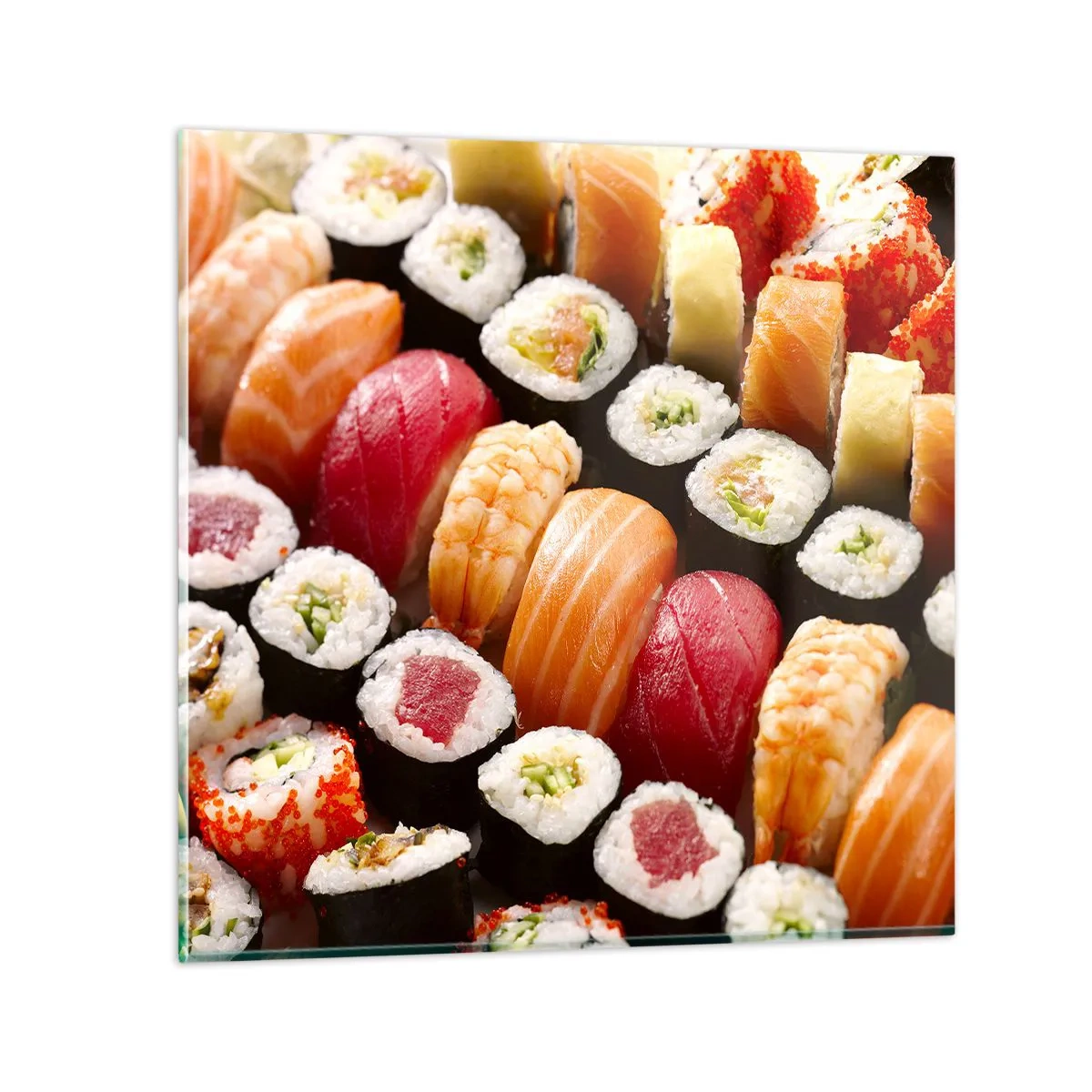 Quadro em vidro - Cores e sabores da Ásia - 60x60 cm