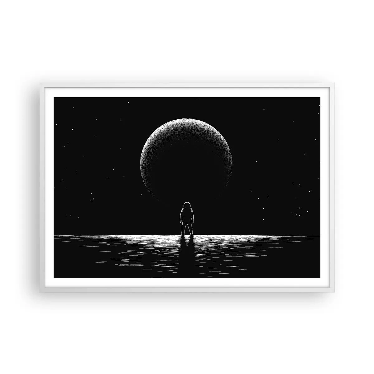 Pôster em moldura branca - Cara a cara - 100x70 cm