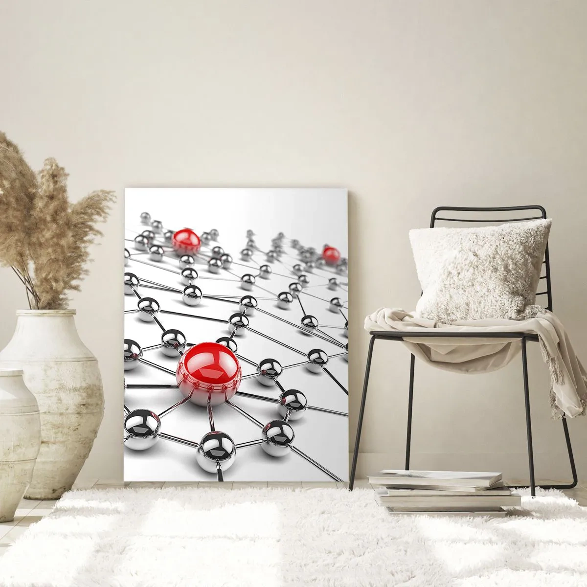 Quadro em vidro - Rede de Prata - 50x70 cm