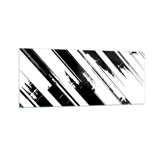 Quadro em vidro - Uma composição intensa e dinâmica - 100x40 cm