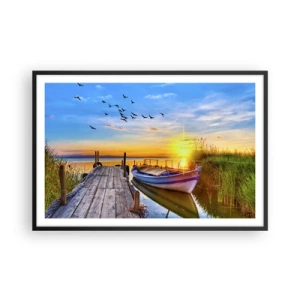 Pôster com moldura preta - Adeus, até amanhã - 91x61 cm