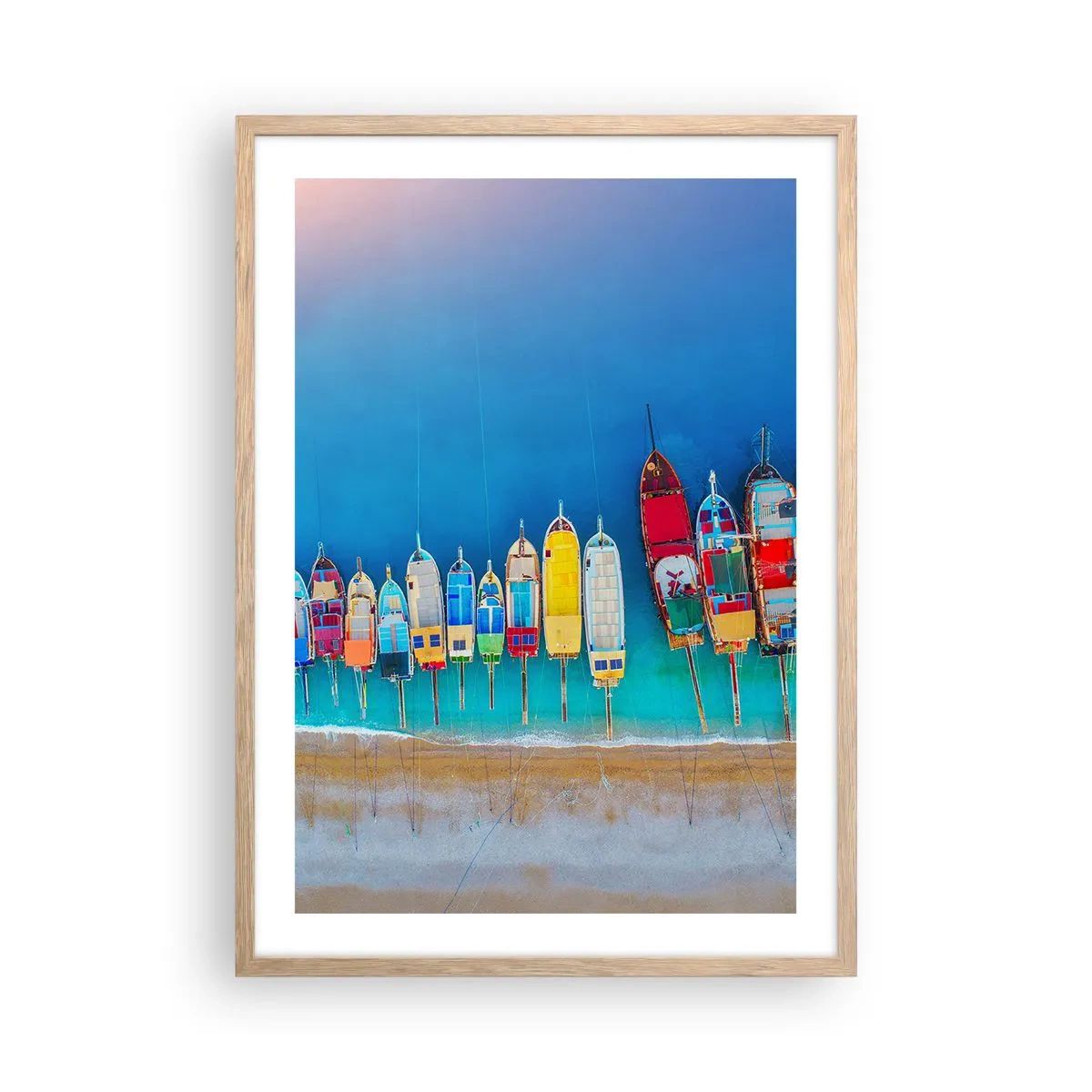 Pôster com moldura de carvalho claro - Vista panorâmica - 50x70 cm