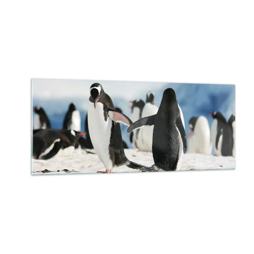 Quadro em vidro - Dança na neve - 100x40 cm