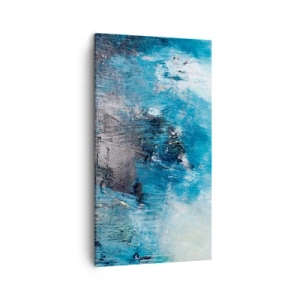 Quadro em tela - Rapsódia em azul - 45x80 cm