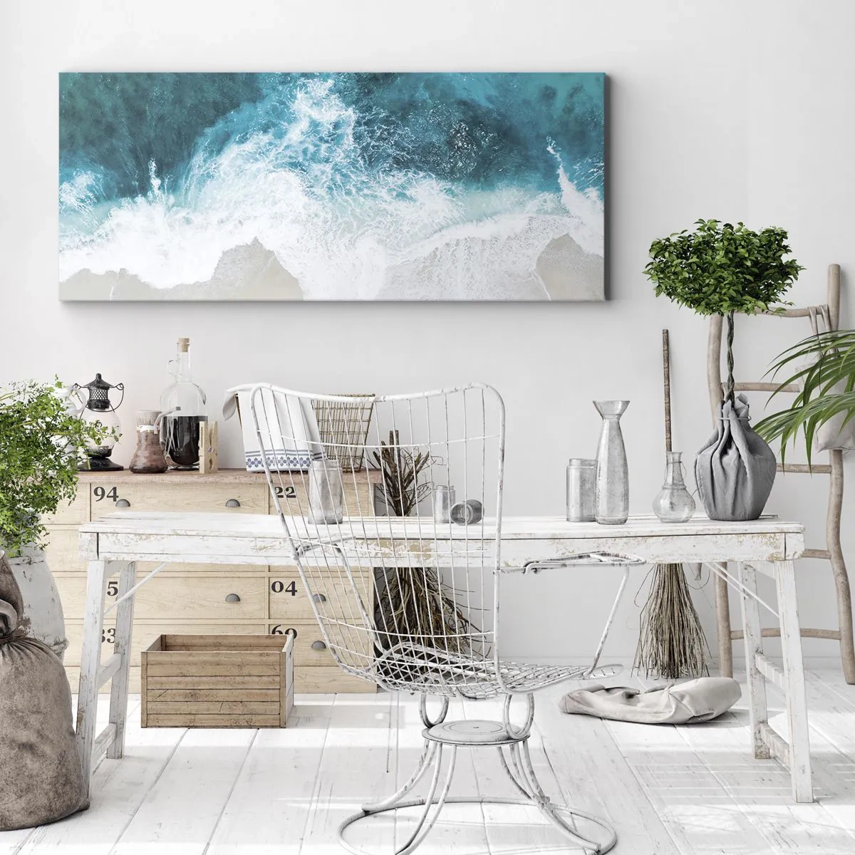 Quadro em tela - Carícia natural - 100x40 cm