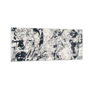 Quadro em vidro - Interpenetração de opostos - 100x40 cm