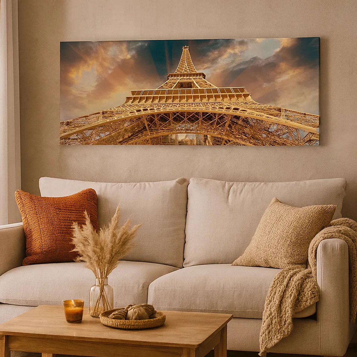 Quadro em tela - Como a humanidade chegou ao céu - 30x30 cm