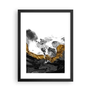 Pôster com moldura preta - Composição orgânica - 30x40 cm