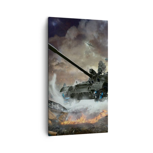 Quadro em tela - A batalha é terrível e bonita - 45x80 cm