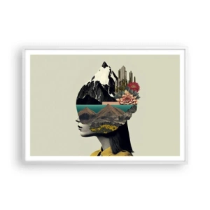 Pôster em moldura branca - Mulher – sempre um mistério - 100x70 cm