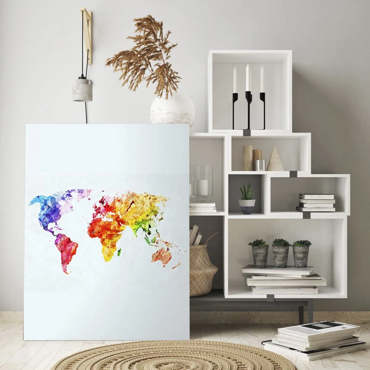 Quadro em vidro - Todas as cores do mundo - 80x120 cm
