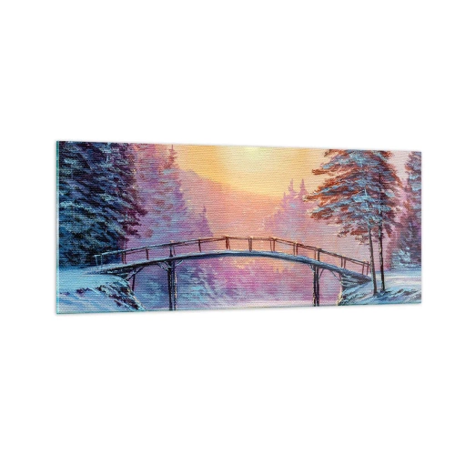 Quadro em vidro - Quatro estações - inverno - 100x40 cm