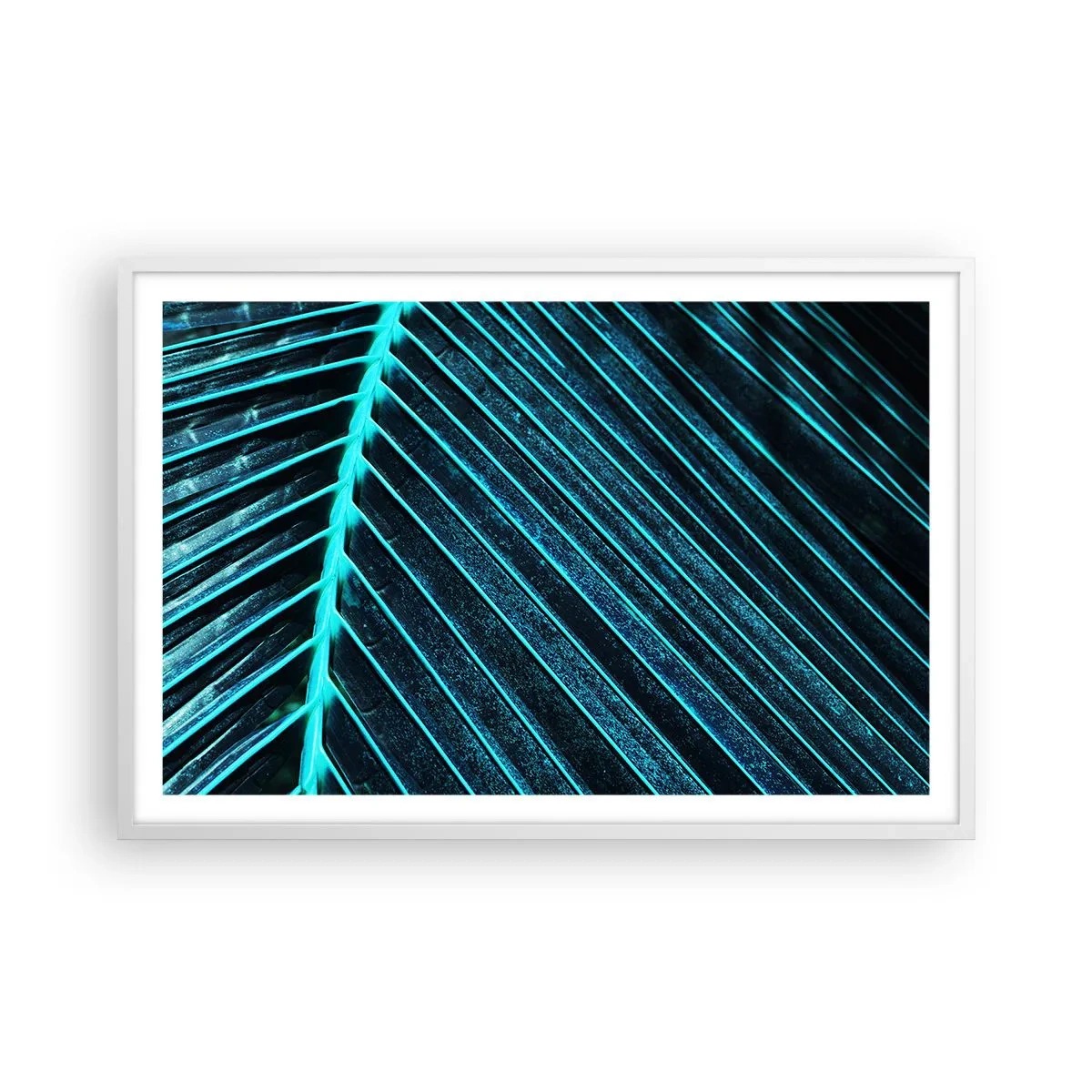 Pôster em moldura branca - Textura verde - 91x61 cm