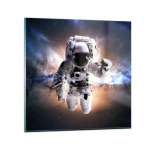 Quadro em vidro - Saudações do espaço - 70x70 cm