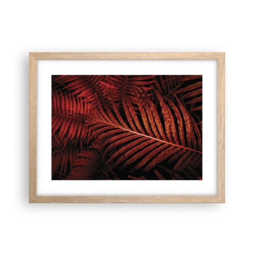 Pôster com moldura de carvalho claro - O calor da vida - 40x30 cm