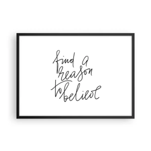 Pôster com moldura preta - É possível - 70x50 cm