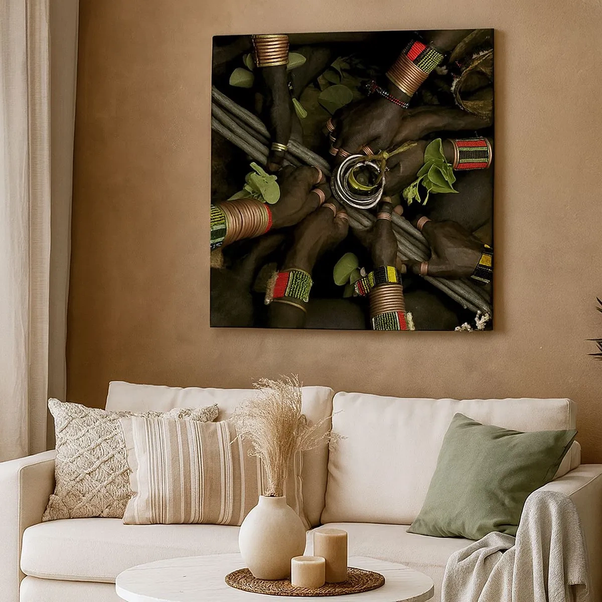 Quadro em tela - Estamos juntos - 30x30 cm