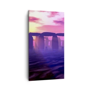 Quadro em tela - O mistério do amanhecer no nevoeiro - 45x80 cm