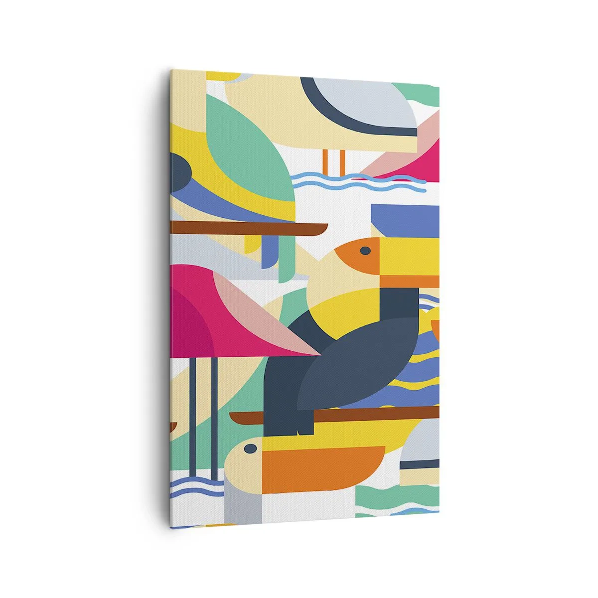 Quadro em tela - A festa dos pássaros - 80x120 cm