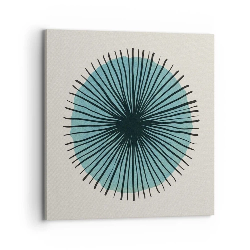 Quadro em tela - Radiante sobre o azul - 70x70 cm