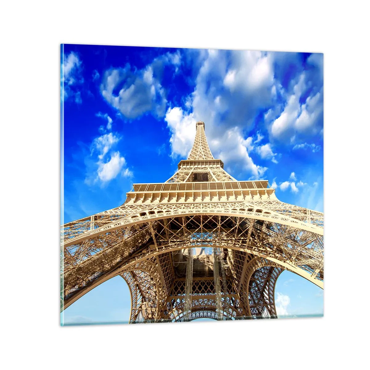 Quadro em vidro - Alcançando o céu e as nuvens - 40x40 cm