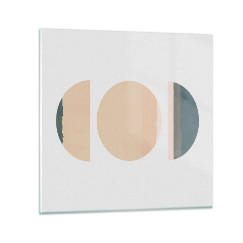 Quadro em vidro - Círculo entre círculos - 70x70 cm