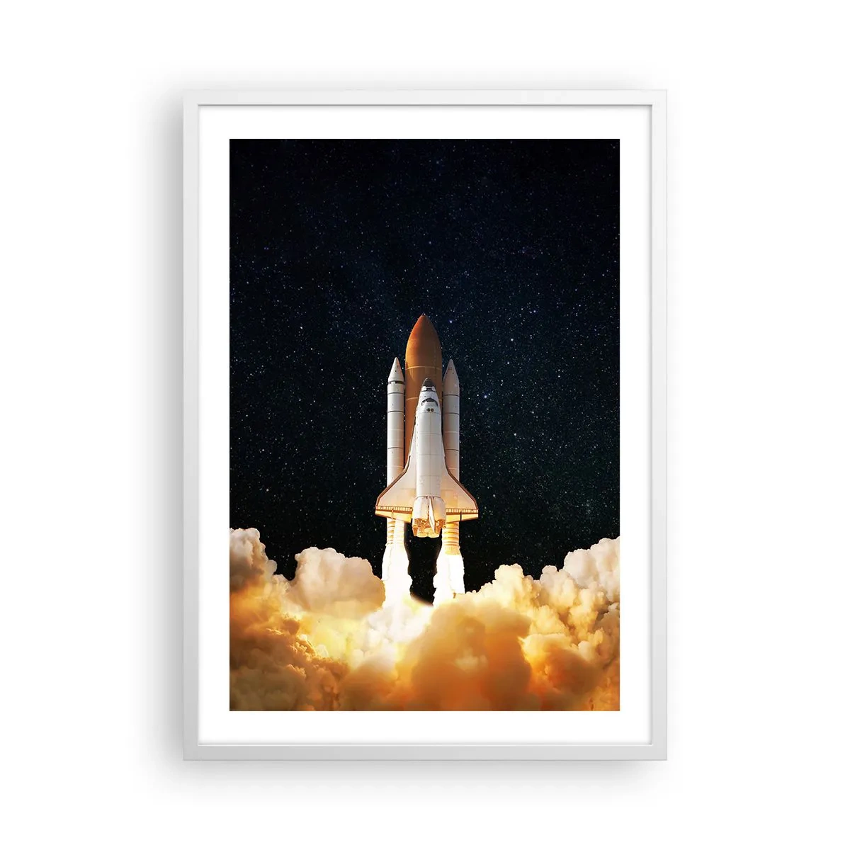 Pôster em moldura branca - Ad astra! - 50x70 cm