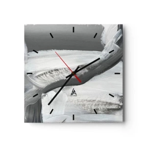 Relógio de parede - Relógio em vidro - Um movimento decisivo - 30x30 cm