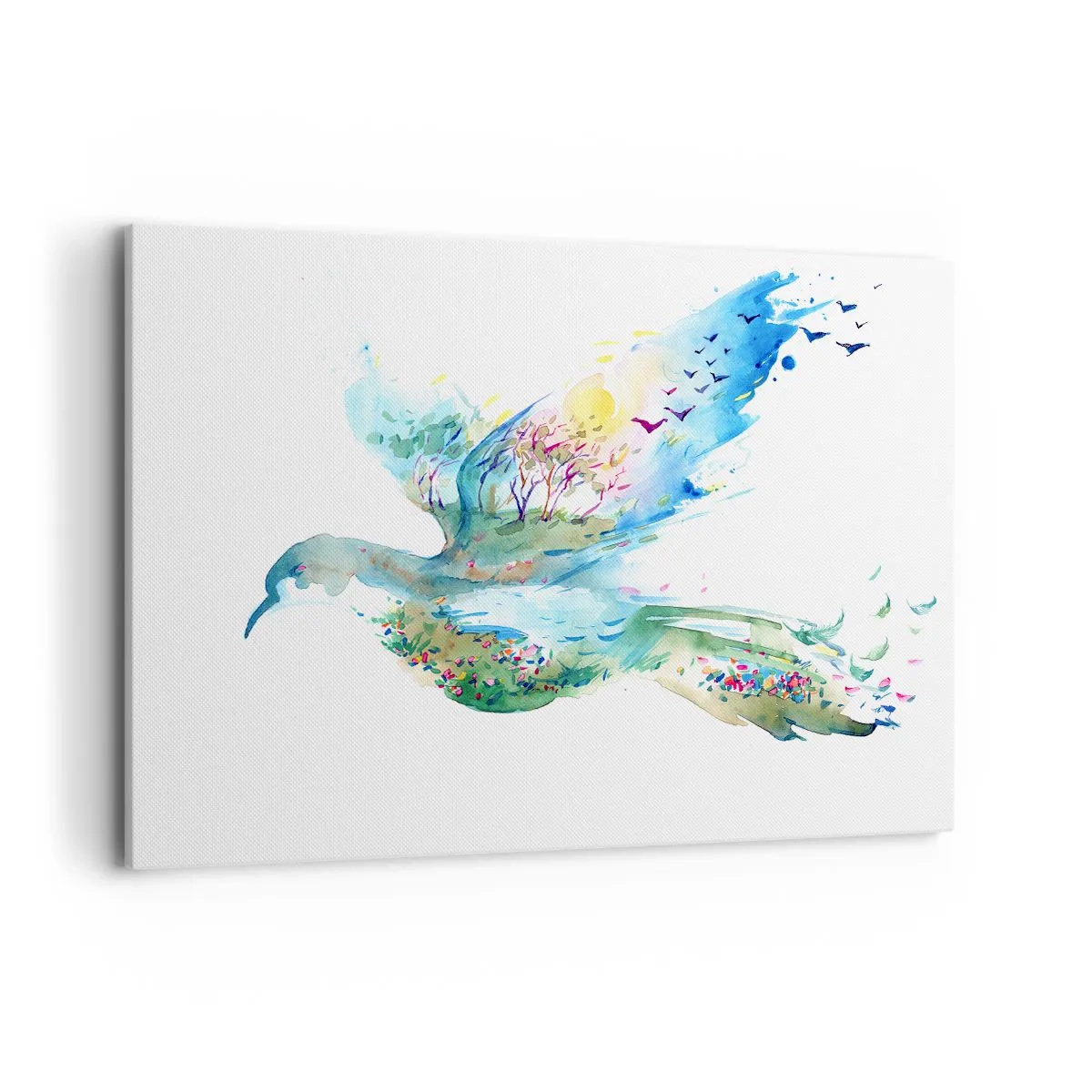 Quadro em tela - Nas asas da natureza - 120x80 cm