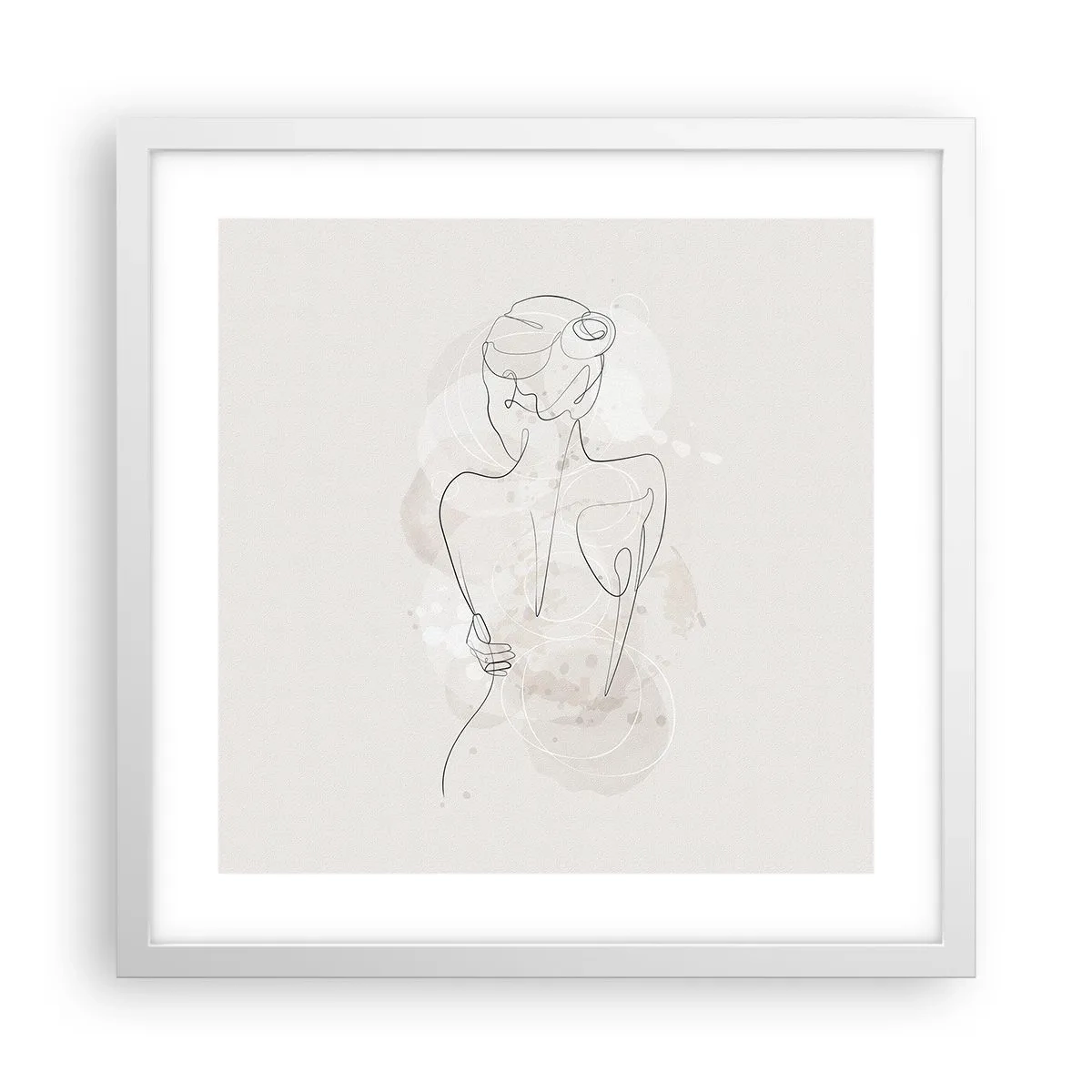 Pôster em moldura branca - Como um instrumento sensível - 40x40 cm