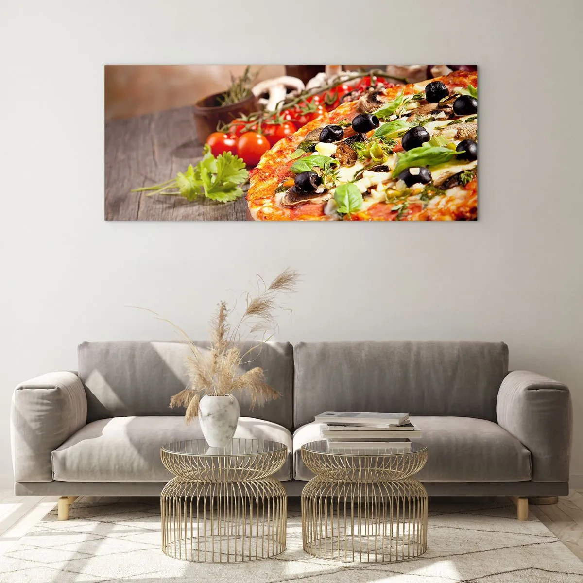 Quadro em vidro - Ingredientes telúricos - 120x50 cm