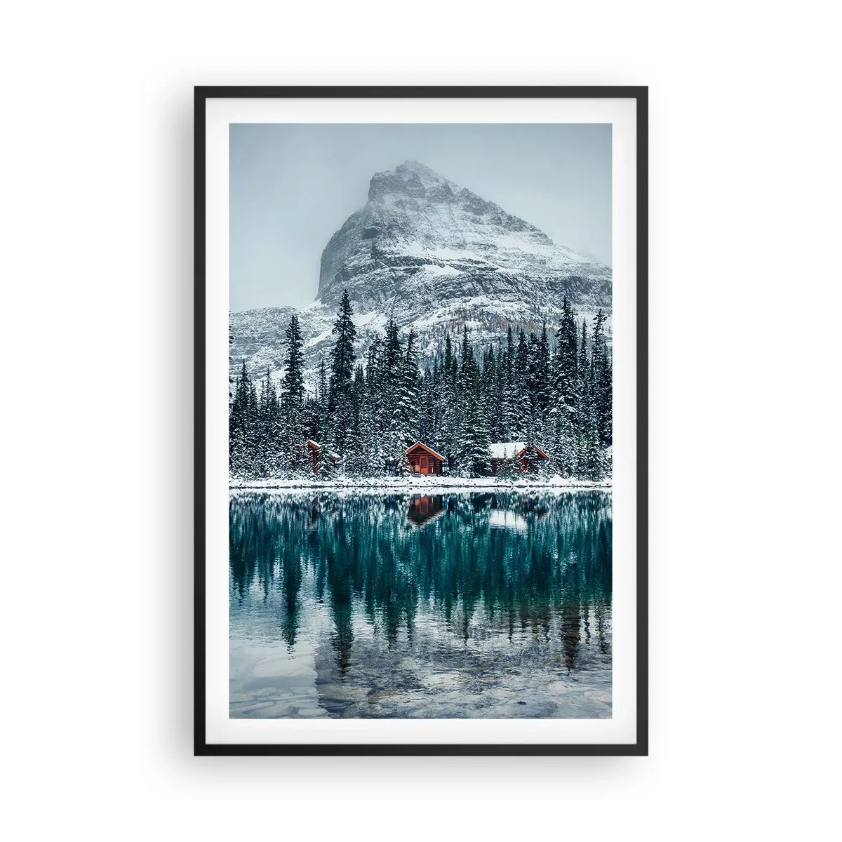 Pôster com moldura preta - Retiro canadense - 61x91 cm