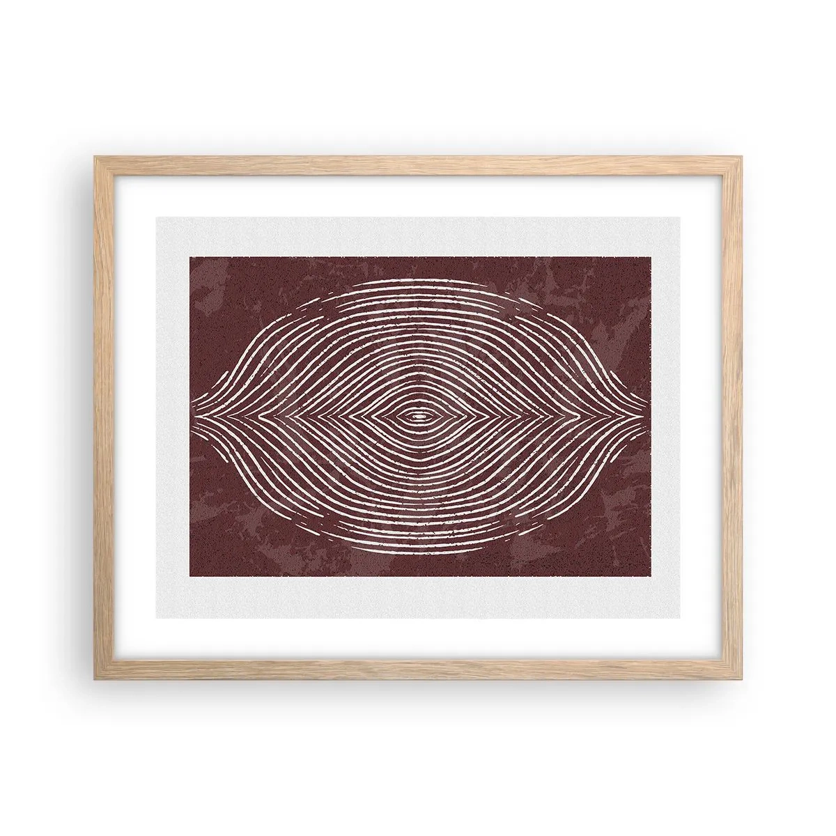 Pôster com moldura de carvalho claro - O espaço fala - 50x40 cm