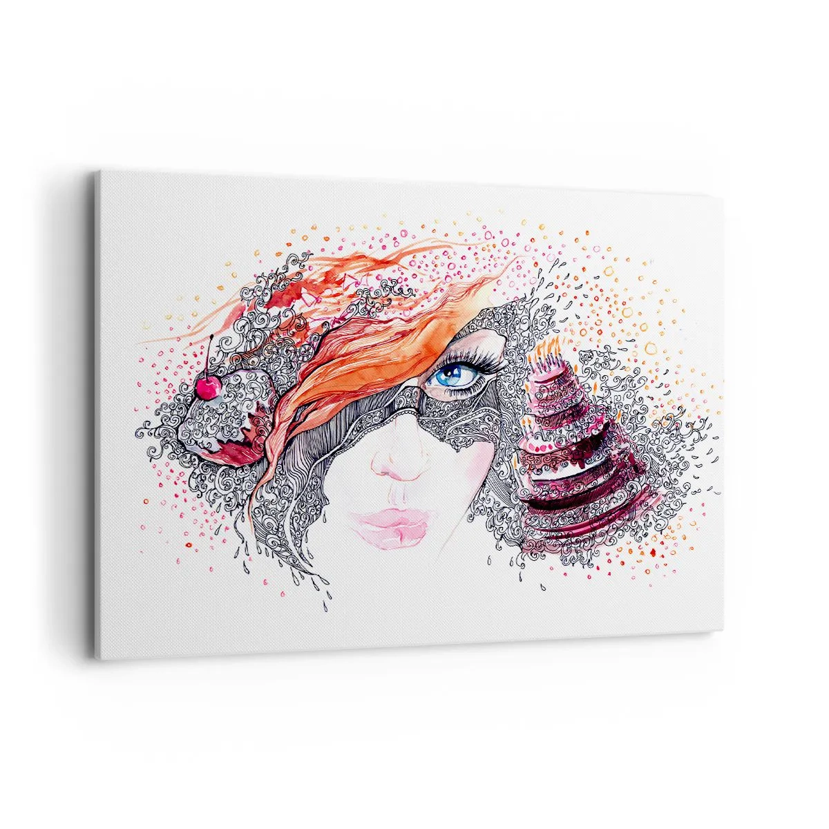 Quadro em tela - Com ela, todos os dias são dias de festa - 100x70 cm